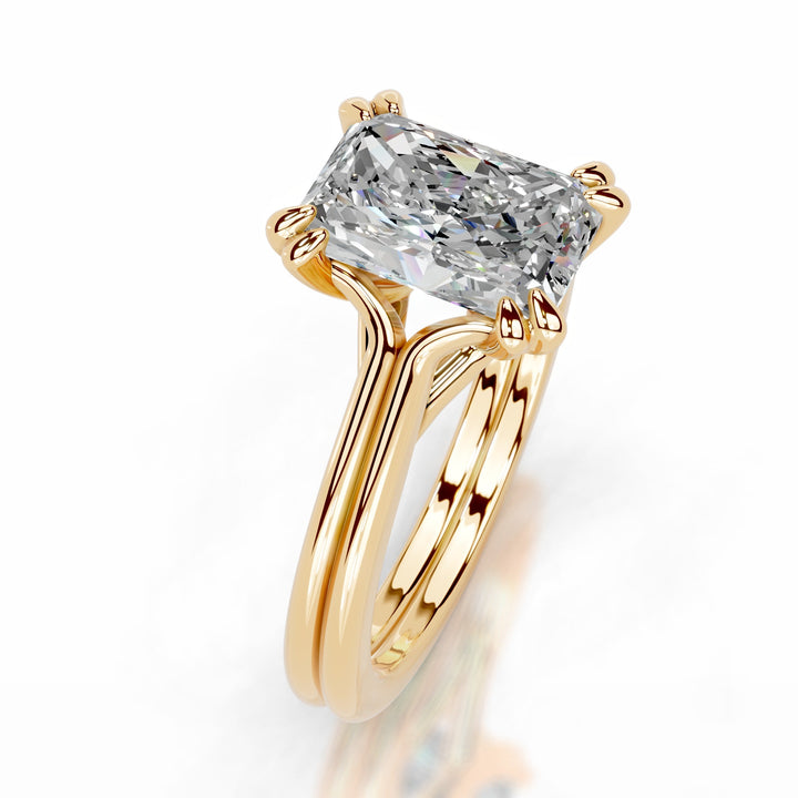 Athena Moissanite Ring 3.5 Carat 18K Gold#material_18k-gold
