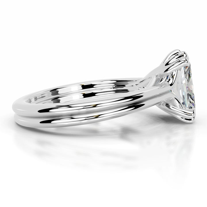 Athena Moissanite Ring 2.5 Carat 18K White#material_18k-white