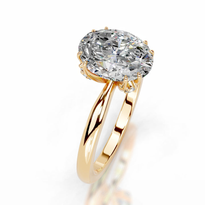 Bellina Moissanite & Diamond Ring 3 Carat 14K Gold#material_14k-gold