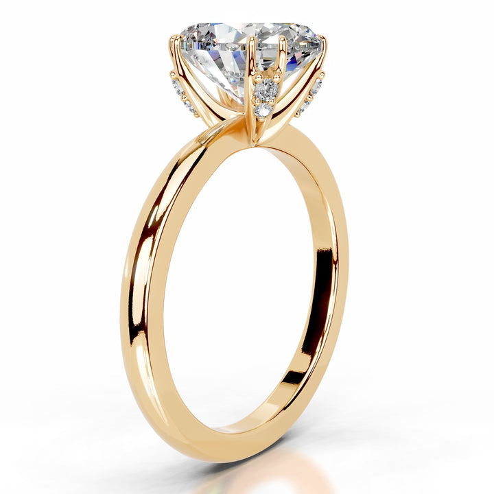 Bellina Moissanite & Diamond Ring 1.5 Carat 18K Gold#material_18k-gold