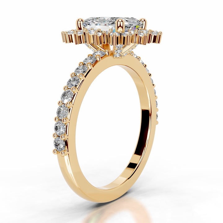 Bodina Moissanite & Diamond Ring 1.5 Carat 18K Gold#material_18k-gold