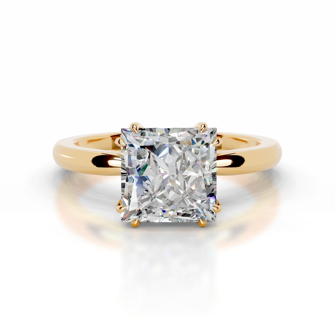 Delphine Moissanite & Diamond Ring 1 Carat 14K Gold#material_14k-gold