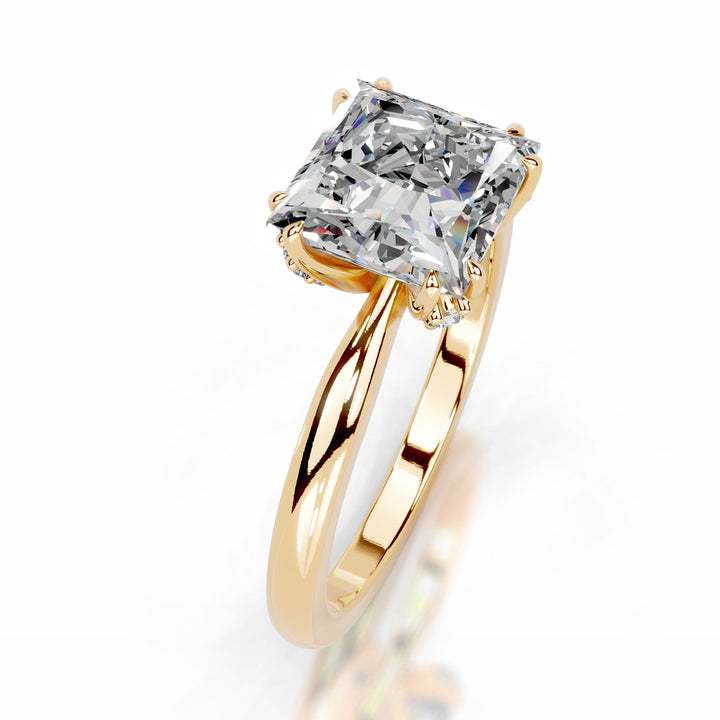 Delphine Moissanite & Diamond Ring 2.5 Carat 14K Gold#material_14k-gold