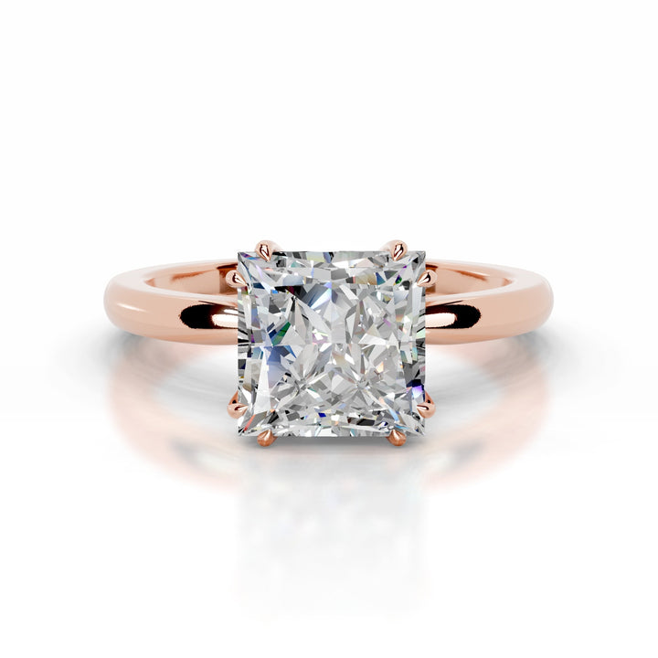 Delphine Moissanite & Diamond Ring 1 Carat 14K Rose#material_14k-rose