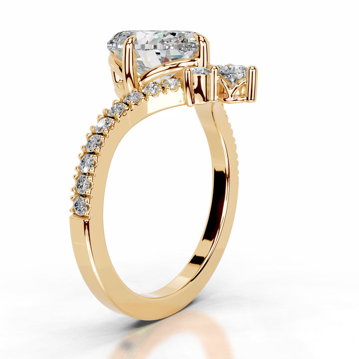 Dorothea Moissanite & Diamond Ring 1.5 Carat 14K Gold#material_14k-gold