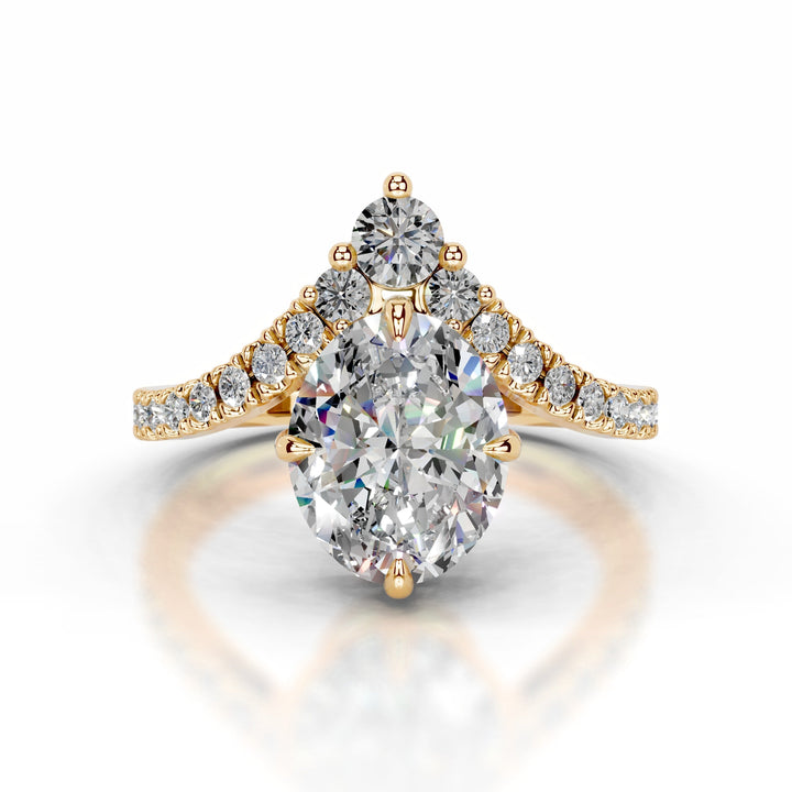 Dorothea Moissanite & Diamond Ring 1 Carat 18K Gold#material_18k-gold