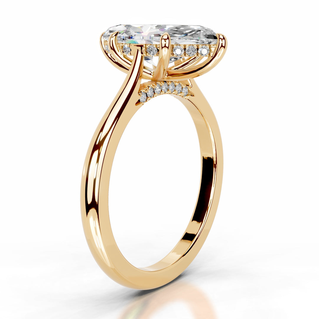 Elowen Moissanite & Diamond Ring 1.5 Carat 14K Gold#material_14k-gold