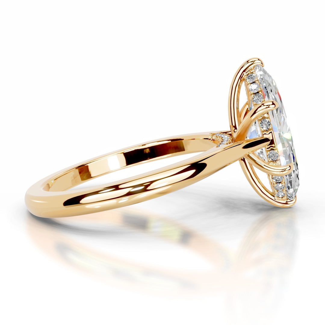 Elowen Moissanite & Diamond Ring 2 Carat 14K Gold#material_14k-gold