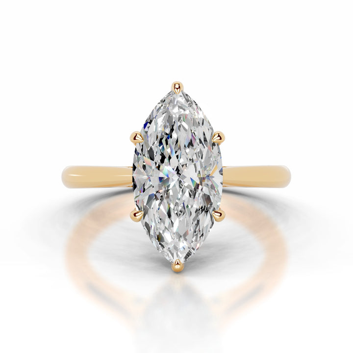 Elowen Moissanite & Diamond Ring 1 Carat 18K Gold#material_18k-gold