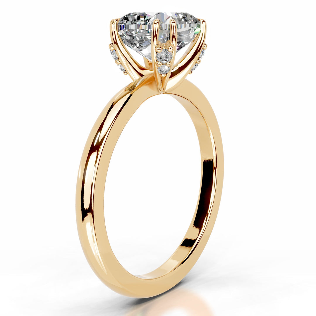 Eudora Moissanite & Diamond Ring 2 Carat 14K Gold#material_14k-gold