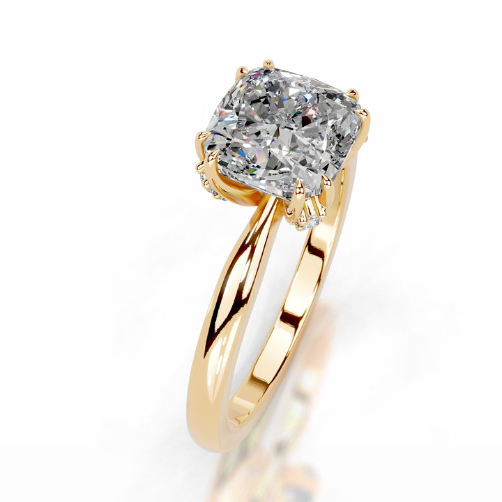 Eudora Moissanite & Diamond Ring 3 Carat 14K Gold#material_14k-gold