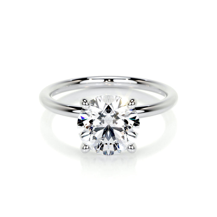 Genevieve Moissanite Ring 2 Carat 14K White#material_14k-white
