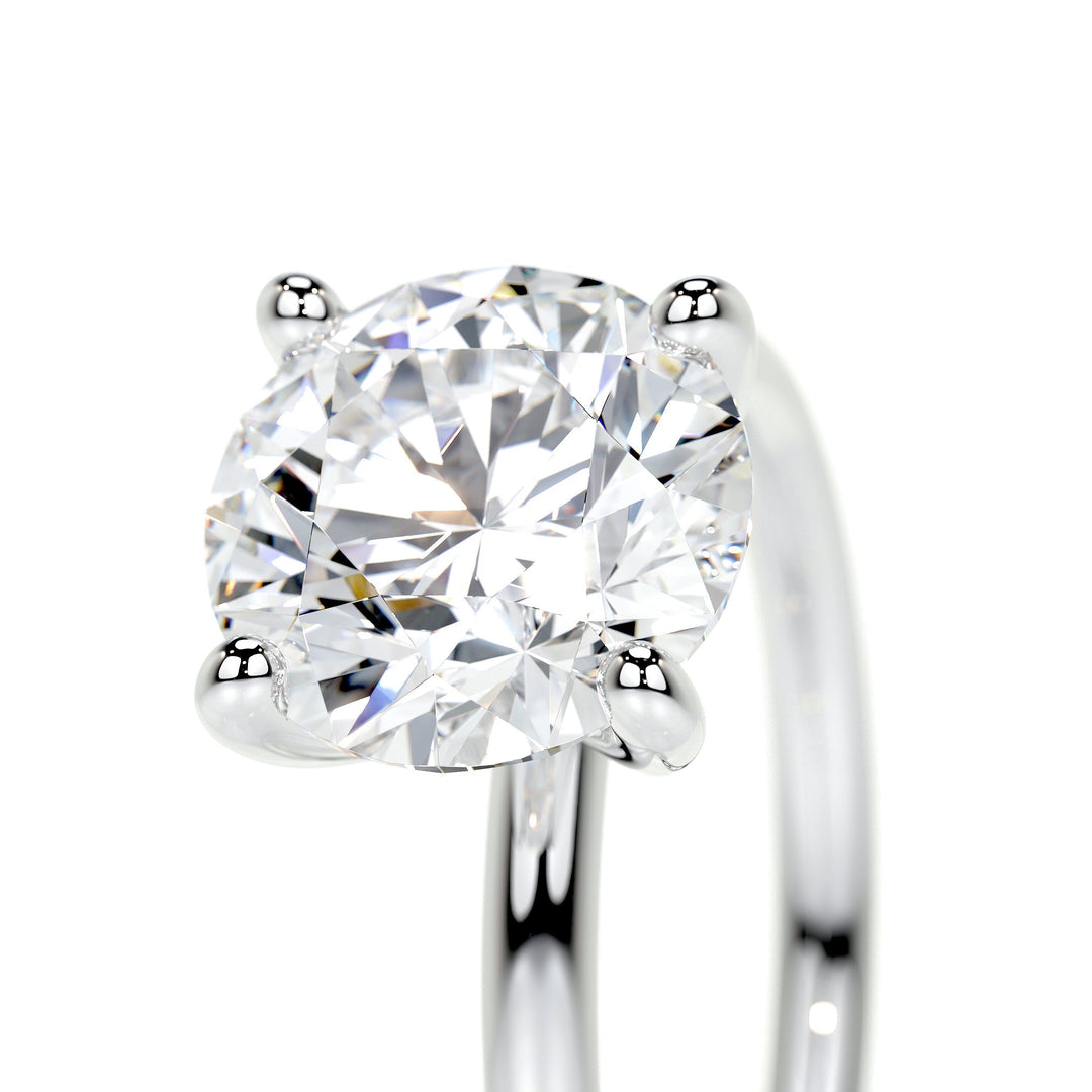 Genevieve Moissanite Ring 2 Carat 14K White#material_14k-white