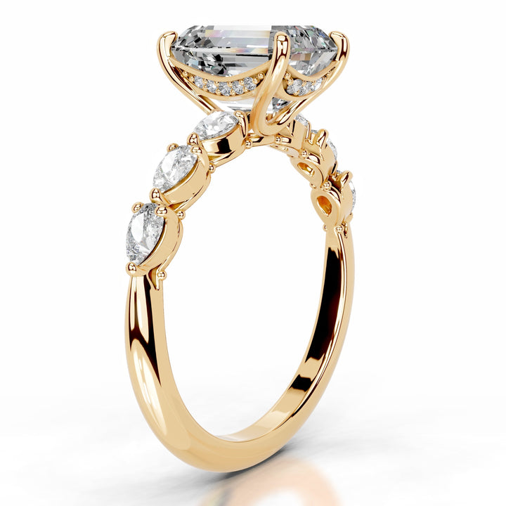 Kalinda Moissanite & Diamond Ring 1.5 Carat 14K Gold#material_14k-gold
