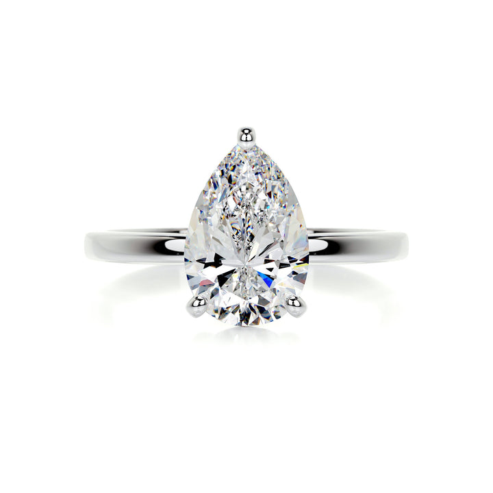 Kennedy Moissanite Ring Moissanite 18K White 1 Carat #material_18k-white