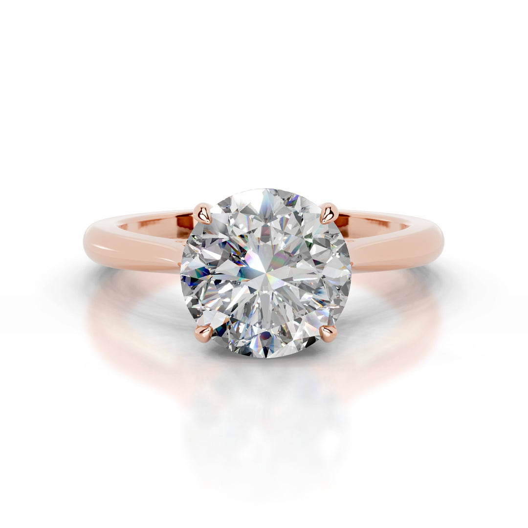Kiera Moissanite & Diamond Ring 1 Carat 14K Rose#material_14k-rose
