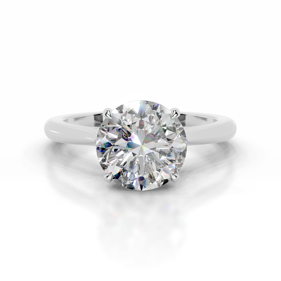 Kiera Moissanite & Diamond Ring 1 Carat 14K White#material_14k-white