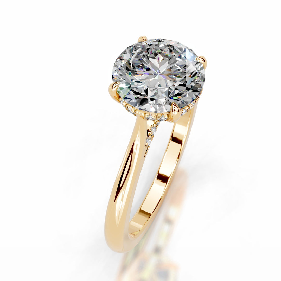 Kiera Moissanite & Diamond Ring 2.5 Carat 18K Gold#material_18k-gold