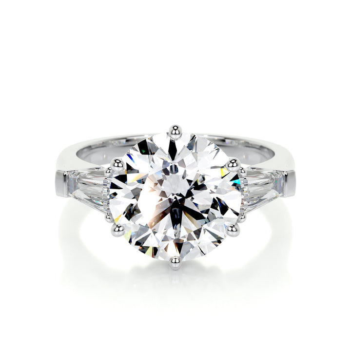 Phoenix Moissanite Ring & Diamonds Ring 2 Carat 14K White#material_14k-white