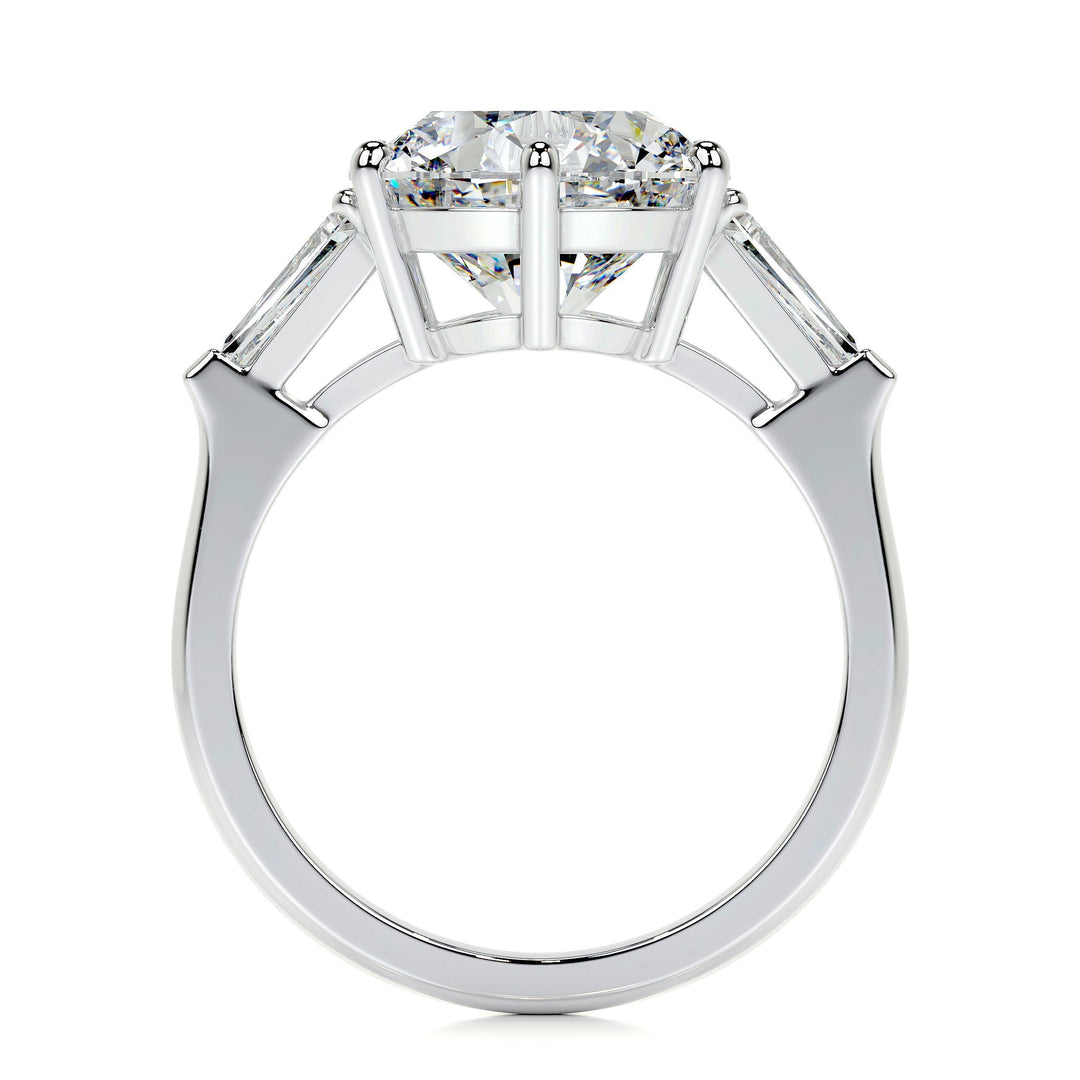 Phoenix Moissanite Ring & Diamonds Ring 2 Carat 14K White#material_14k-white