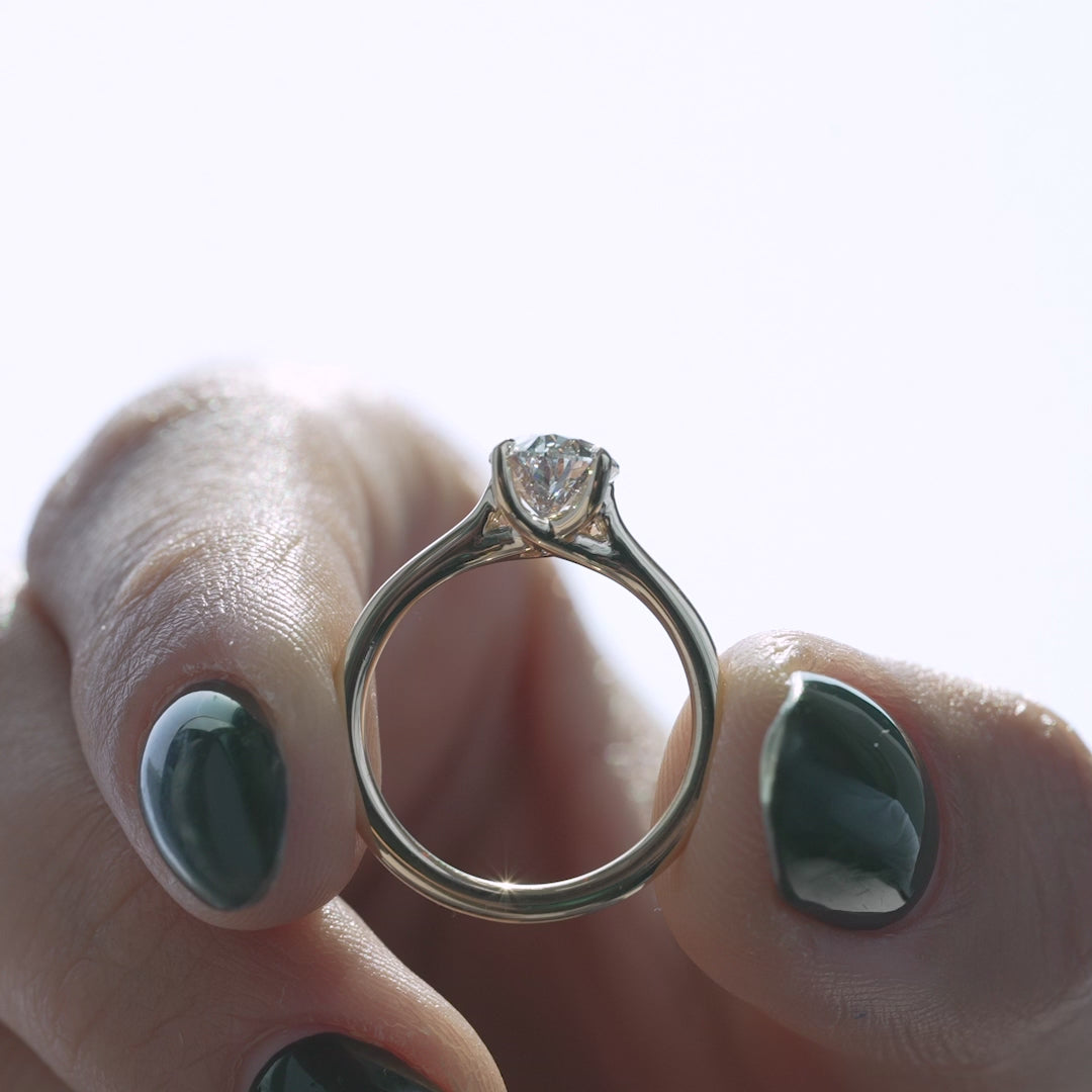 The Lacole Oval Lab Diamond Moissanite Engagement Ring