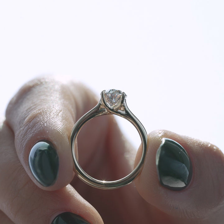 The Lacole Oval Lab Diamond Moissanite Engagement Ring *Shown with 1.5 ct #material_gold