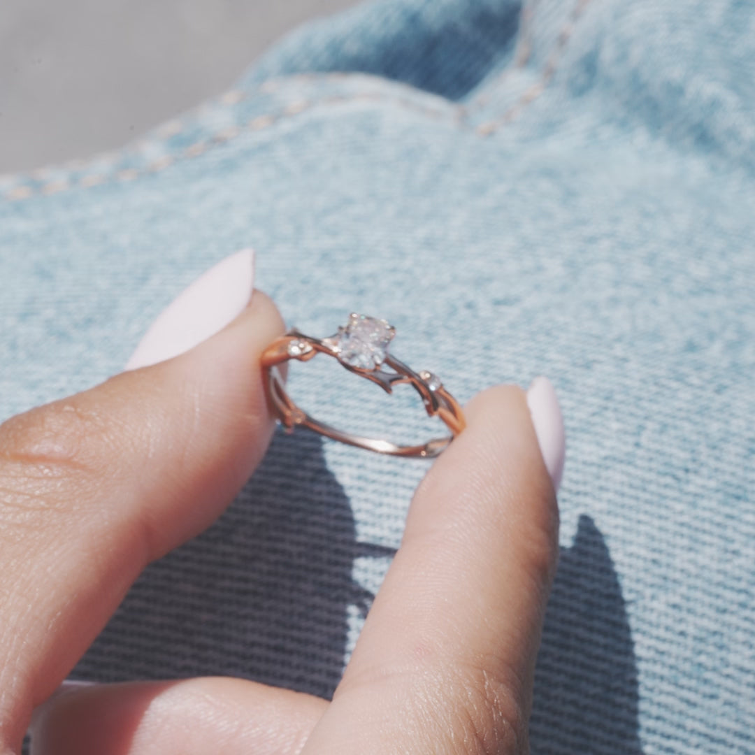 The Coco Cushion Lab Diamond Moissanite Engagement Ring