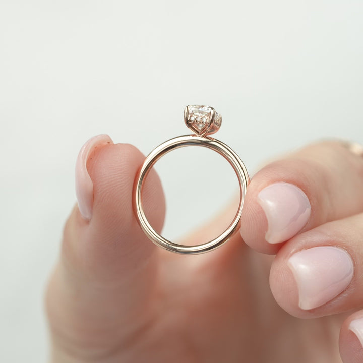 The Liberty Cushion Lab Diamond Moissanite Engagement Ring *Shown with 1 ct #material_rose