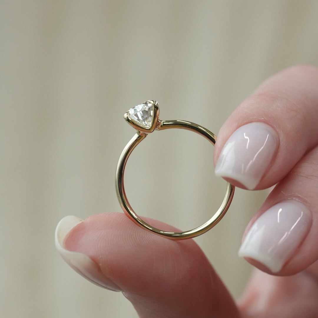 The Cecelia Pear Lab Diamond Moissanite Engagement Ring