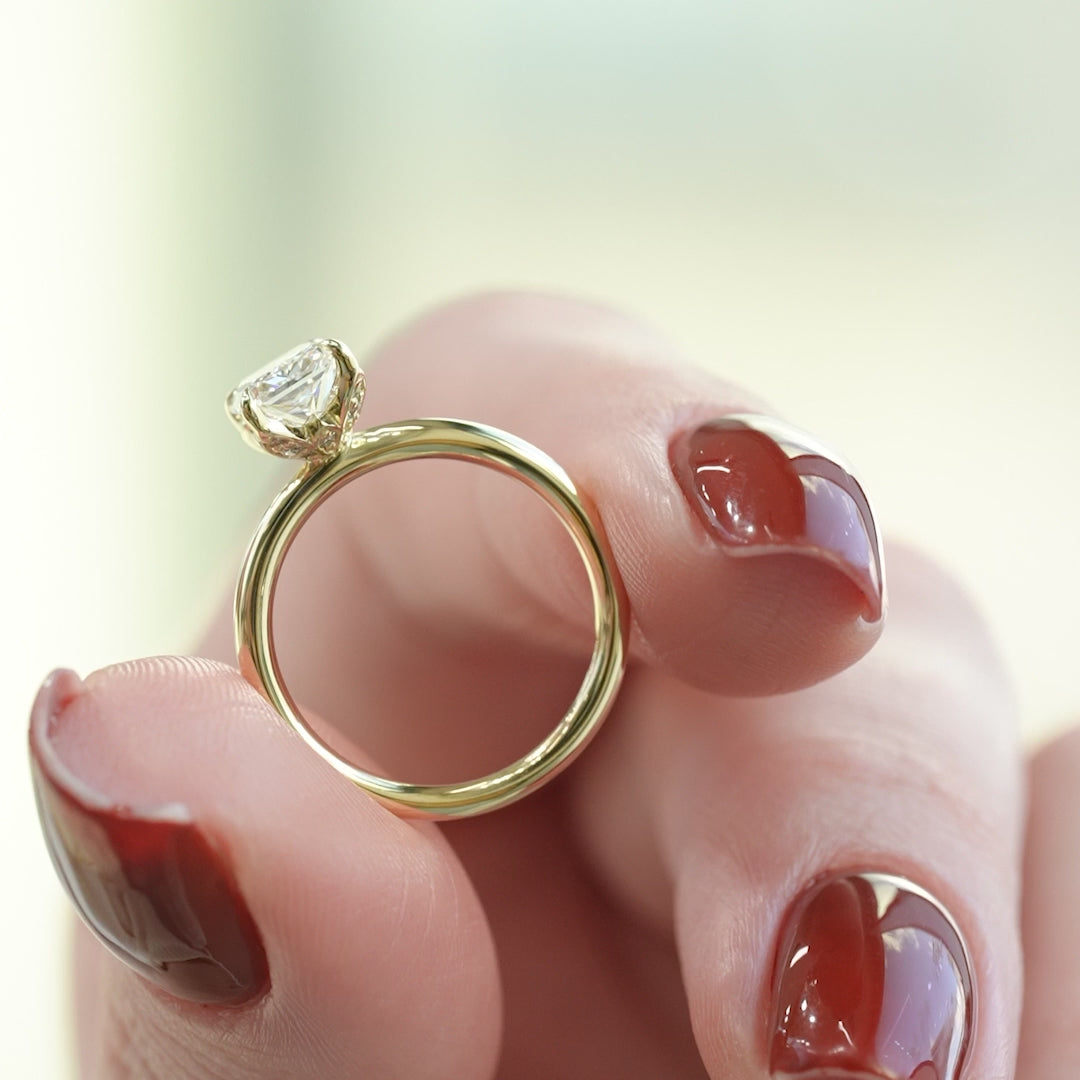 The Logan Radiant Lab Diamond Moissanite Engagement Ring