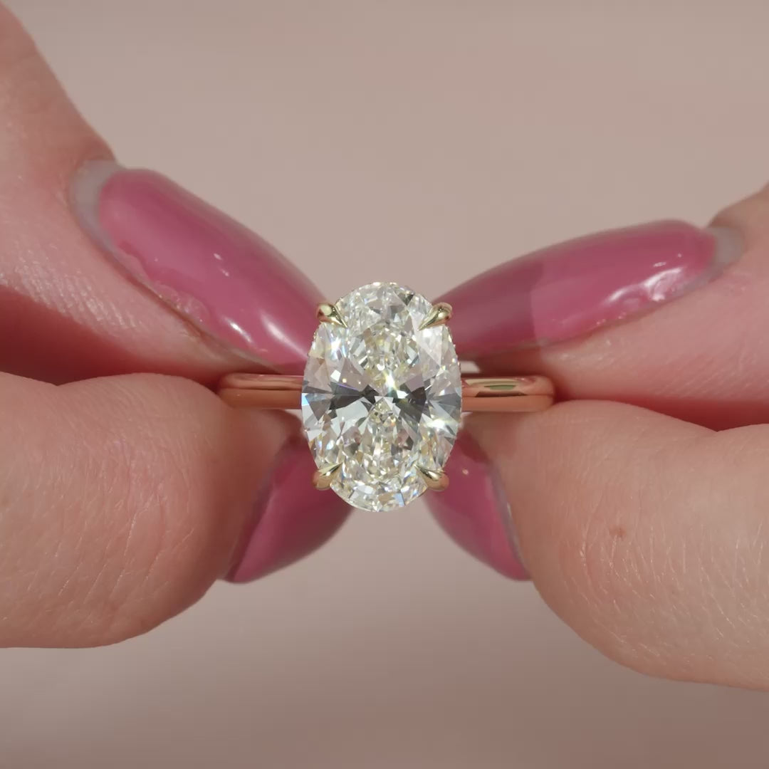 The Mabel Oval Lab Diamond Moissanite Engagement Ring