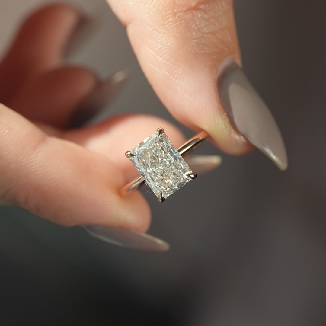 The Sydney Radiant Lab Diamond Moissanite Engagement Ring