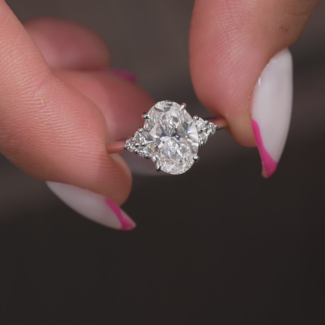 The Summer Oval Lab Diamond Moissanite Engagement Ring