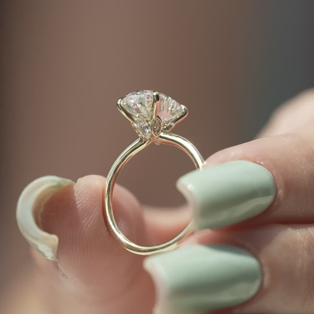 The Louise Oval Lab Diamond Moissanite Engagement Ring