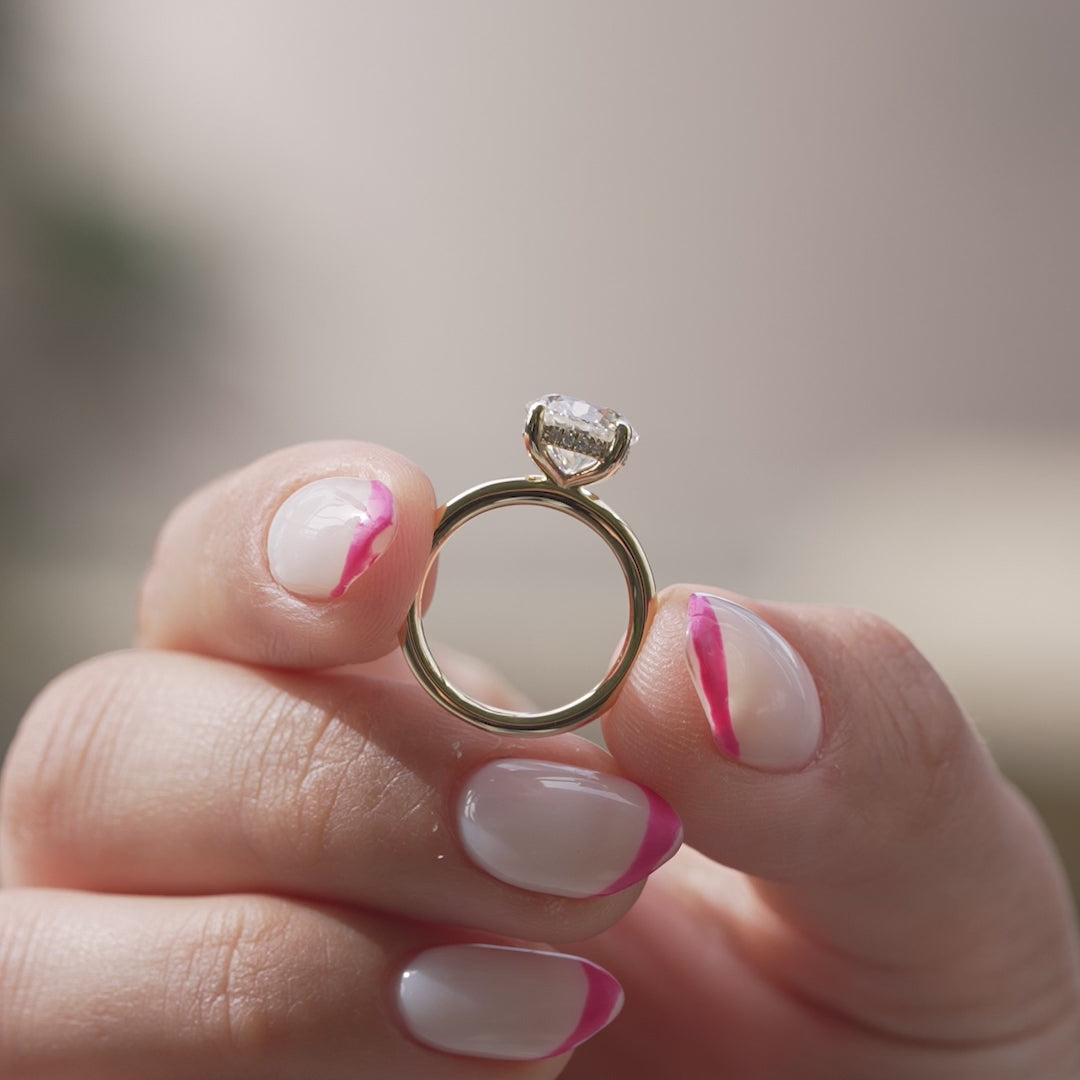 The Liberty Round Lab Diamond Moissanite Engagement Ring