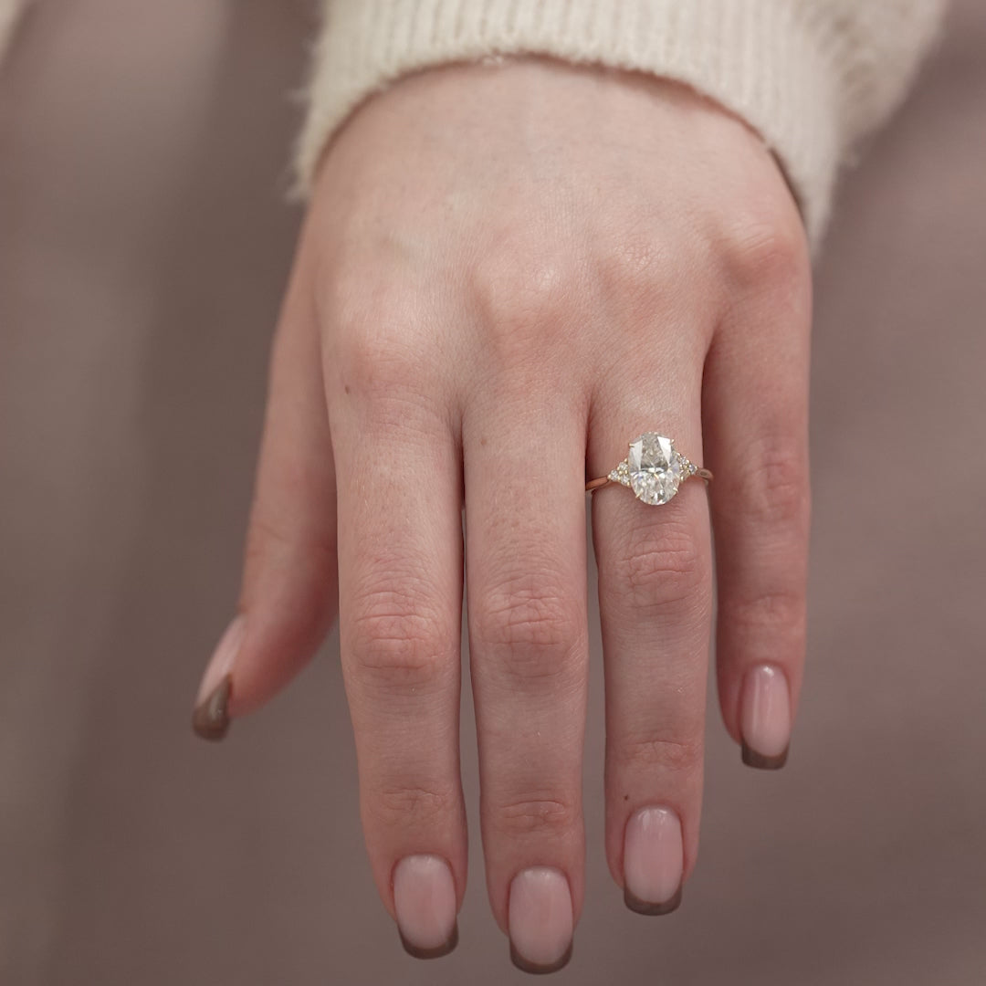 The Summer Oval Lab Diamond Moissanite Engagement Ring