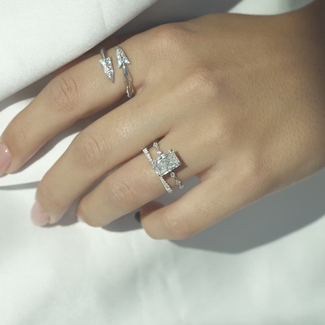 The Morgan Radiant Lab Diamond Moissanite Engagement Ring