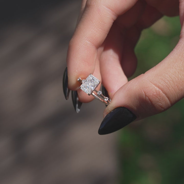 The Morgan Radiant Lab Diamond Moissanite Engagement Ring *Shown with 2 ct #material_rose