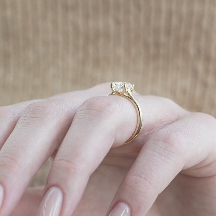 The Lacole Cushion Lab Diamond Moissanite Engagement Ring *Shown with 2 ct #material_gold