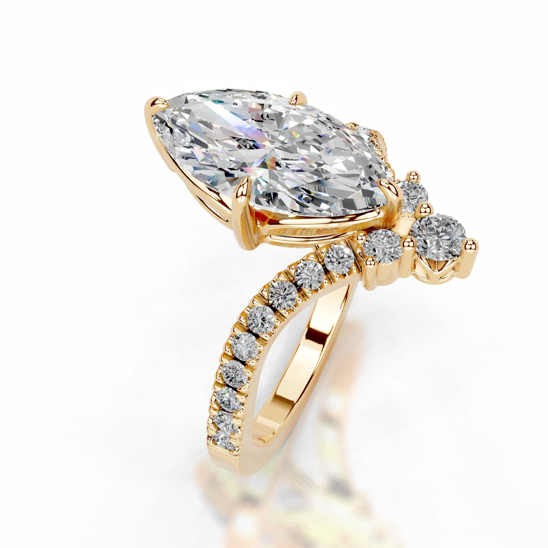 Sienna Moissanite & Diamond Ring 3 Carat 14K Gold#material_14k-gold