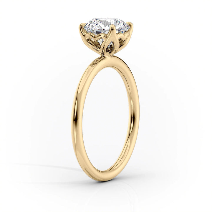 The Abby Set With Cushion Solitaire Lab Diamond 1.5 Carat 14K Gold#material_gold