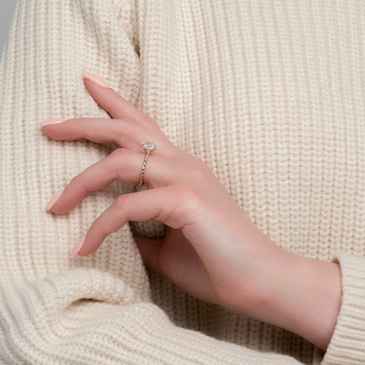 The Autumn Oval Lab Diamond Moissanite Engagement Ring *Shown with 2.5 ct #material_rose