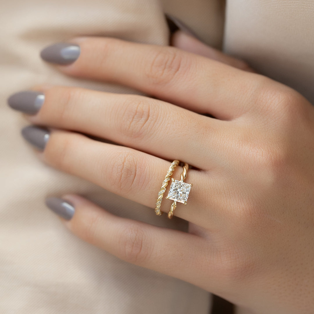 The Autumn Princess Lab Diamond Moissanite Engagement Ring