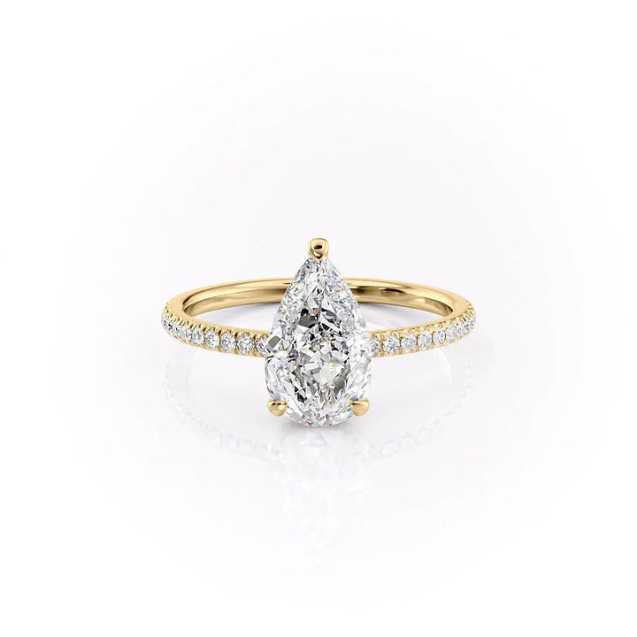 The Ayden Set With Pear Pave Lab Diamond 1 Carat 14K Gold#material_gold