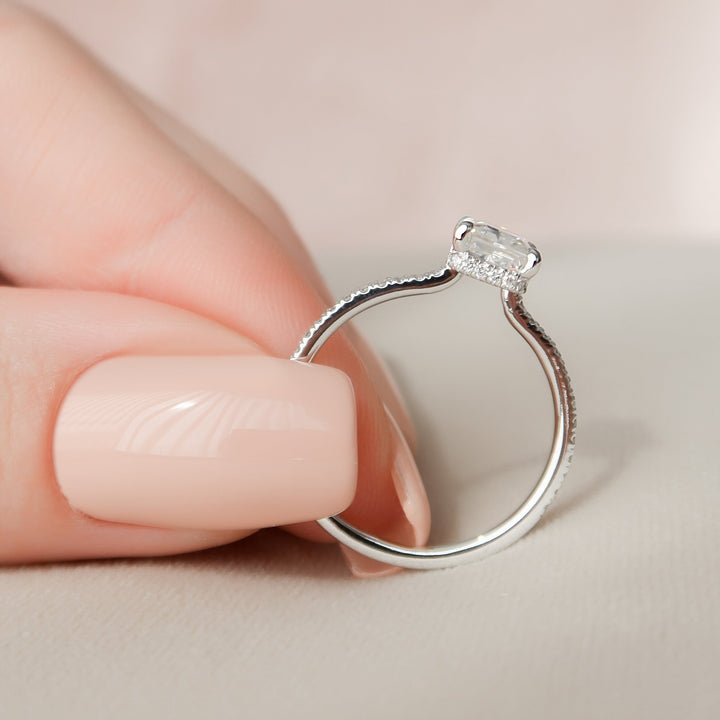 The Ayden Radiant Lab Diamond Moissanite Engagement Ring *Shown with 1.5 ct #material_white