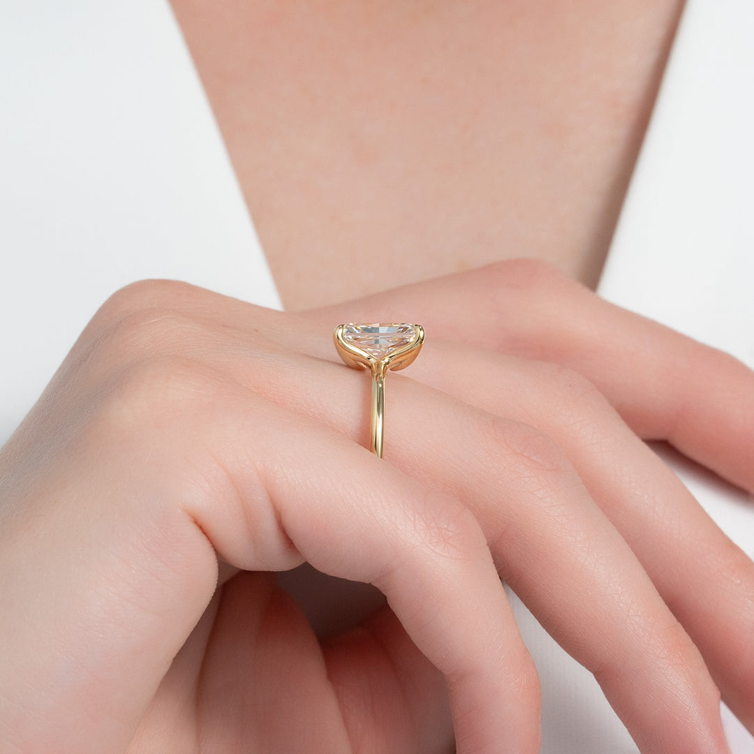 The Cecelia Radiant Lab Diamond Moissanite Engagement Ring