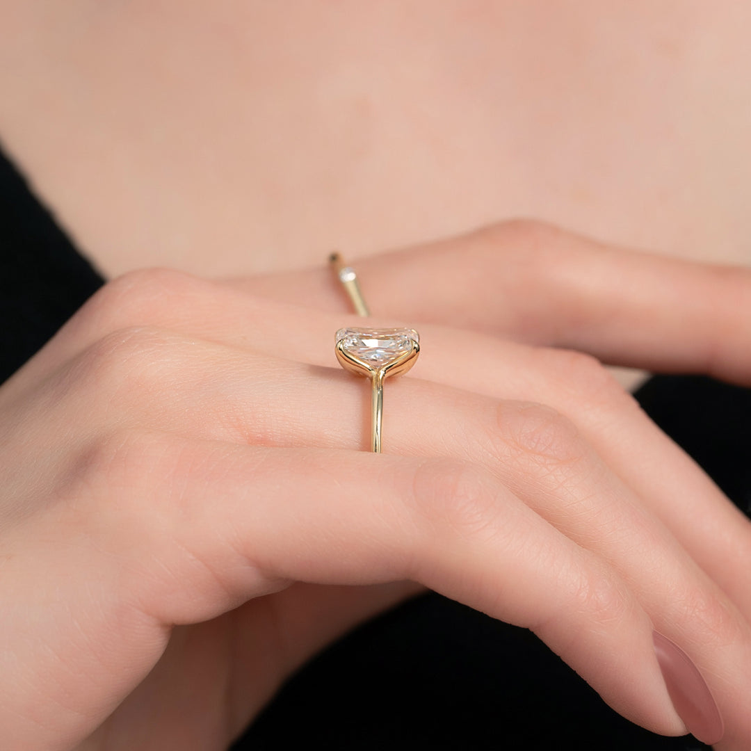 The Cecelia Radiant Lab Diamond Moissanite Engagement Ring