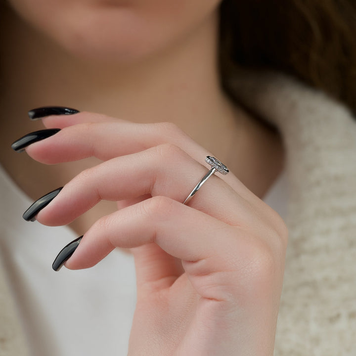 The Christine Radiant Lab Diamond Moissanite Engagement Ring *Shown with 1.5 ct #material_white