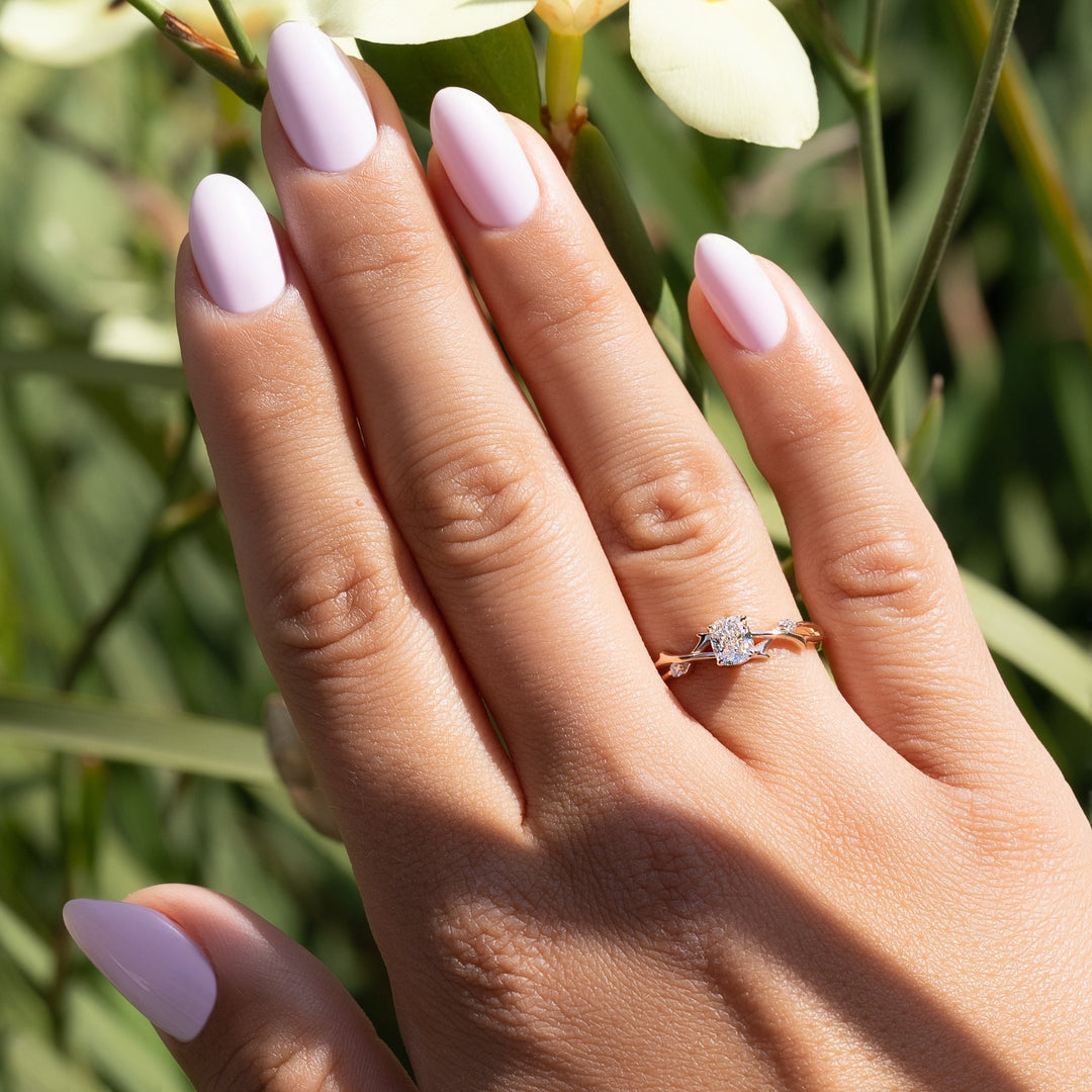 The Coco Cushion Lab Diamond Moissanite Engagement Ring