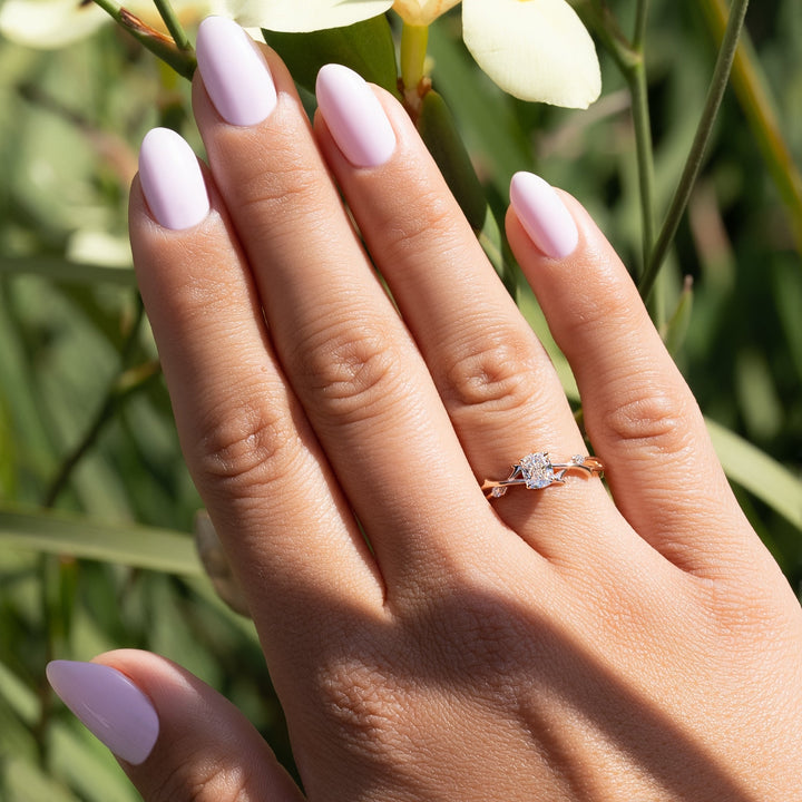 The Coco Cushion Lab Diamond Moissanite Engagement Ring *Shown with 0.5 ct #material_rose